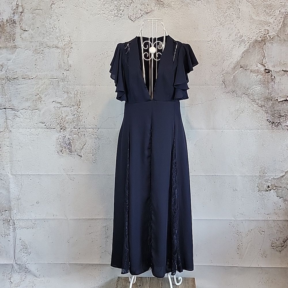 Asos special occasion midi dress in navy Women's Size 4